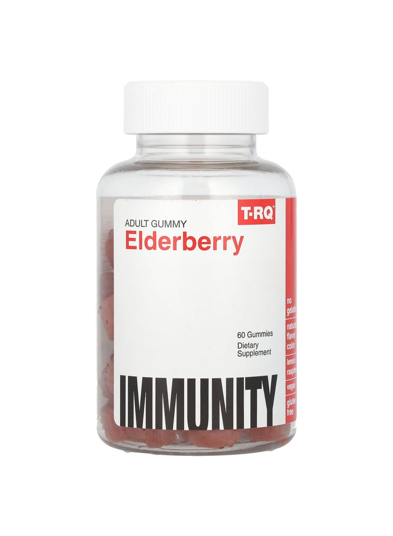 Elderberry, Immunity, Lemon Raspberry, 60 Gummies